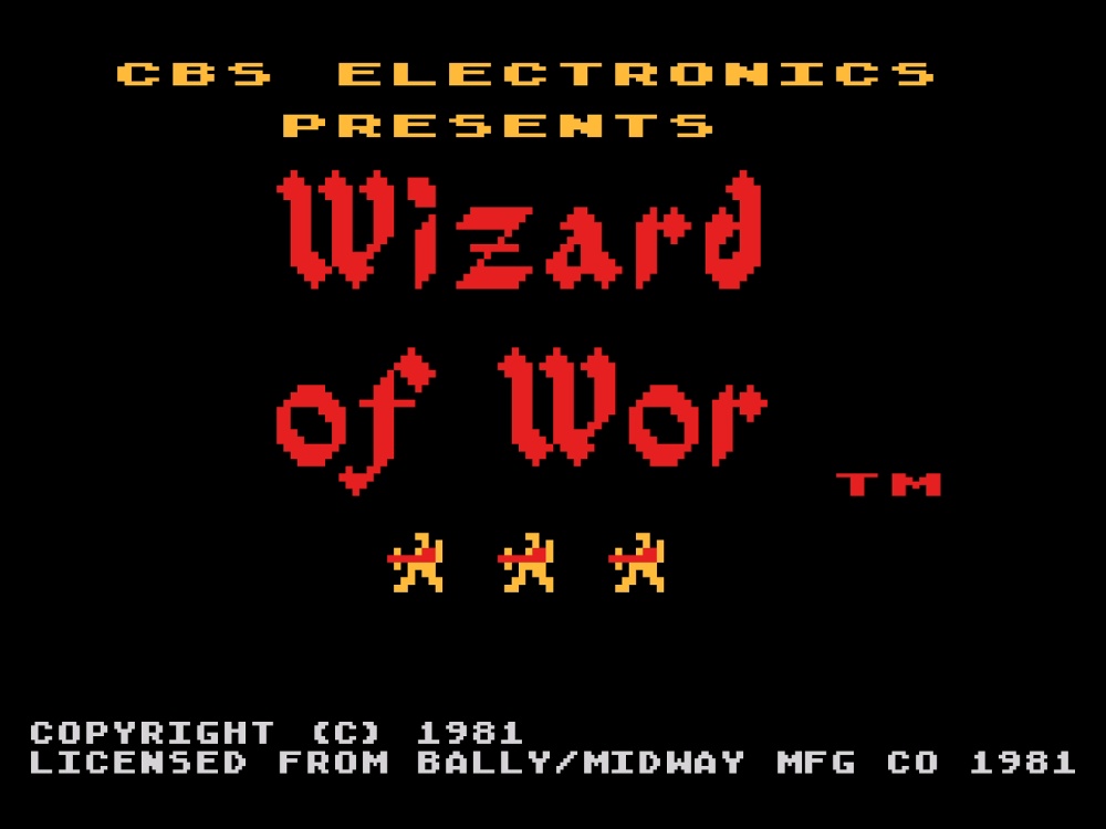 Title Screen of Wizard of Wor for Atari 5200